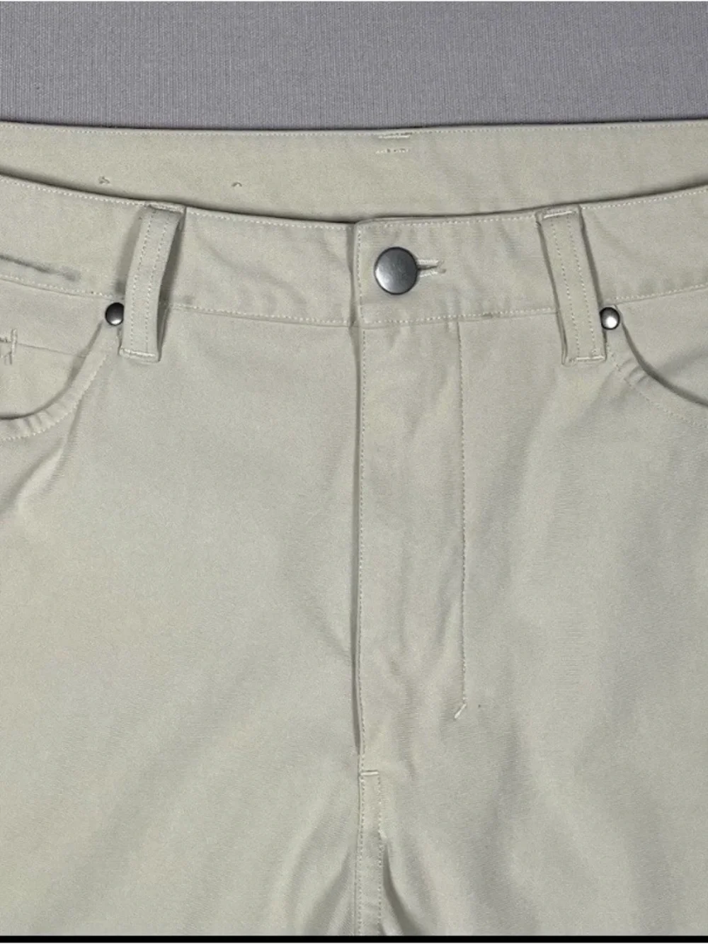 Lululemon ABC Warpstreme Beige Slim Fit 5 Pocket Pants - Men Size 33 X 28 - Picture 4 of 14